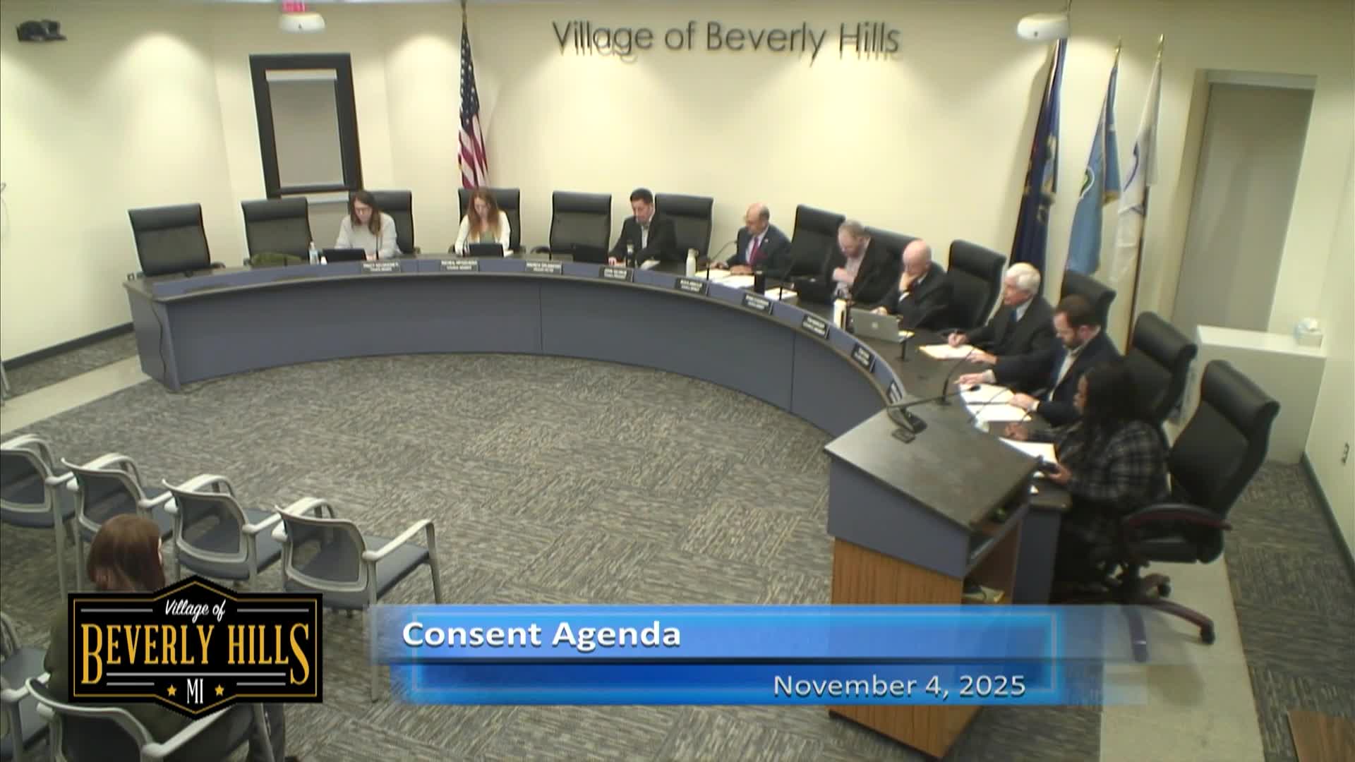 Village of Beverly Hills Council Meeting on November 4, 2025