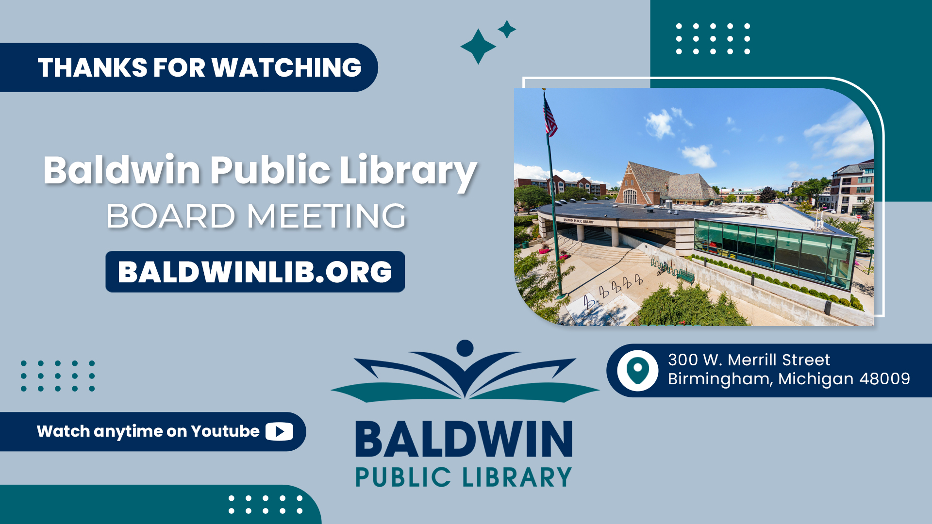 Baldwin Public Library Board and Trust Meeting on October 27, 2025