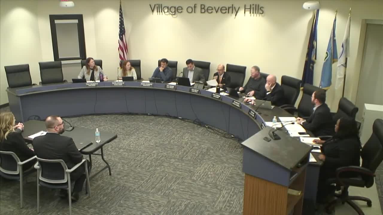 Village of Beverly Hills Special Council Meeting on November 6, 2025