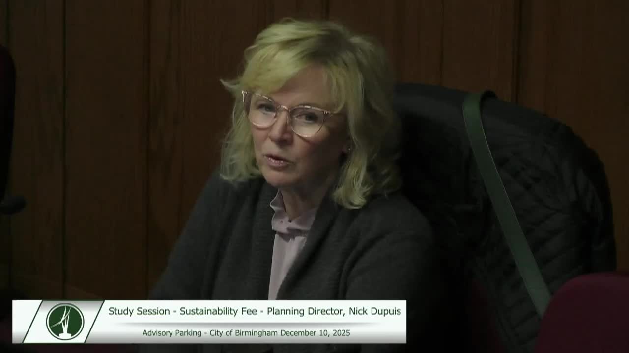 City of Birmingham Advisory Parking Committee Meeting on December 10, 2025