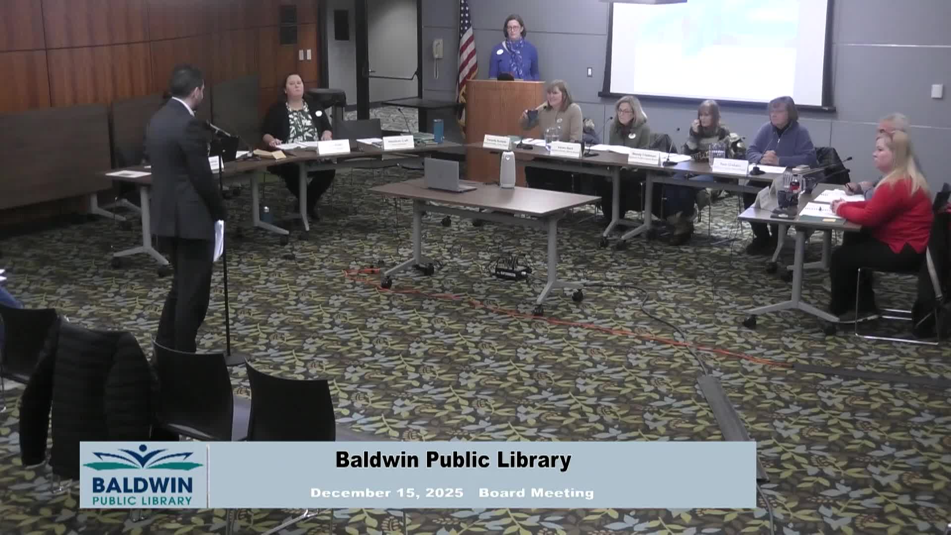 Baldwin Public Library Board and Trust Meeting on December 15, 2025