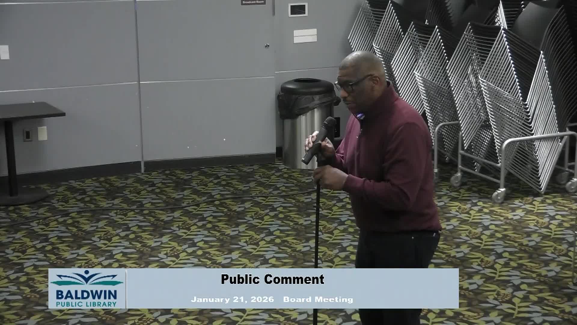 Baldwin Public Library Board and Trust Meeting on January 21, 2026