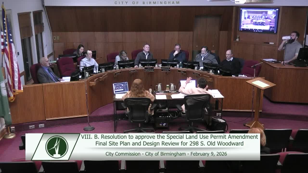 City of Birmingham Commission Meeting on February 9, 2026