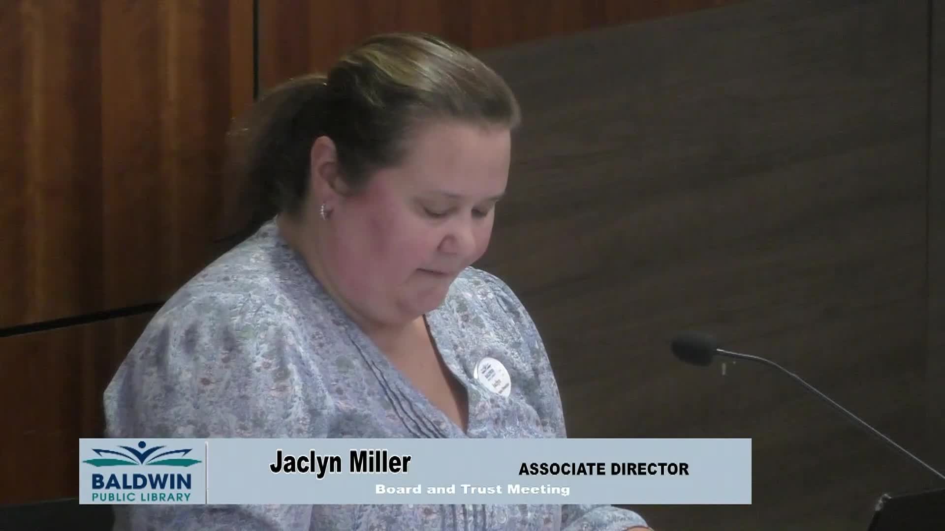 Thumbnail image for Baldwin Public Library Board and Trust Meeting on March 16, 2026